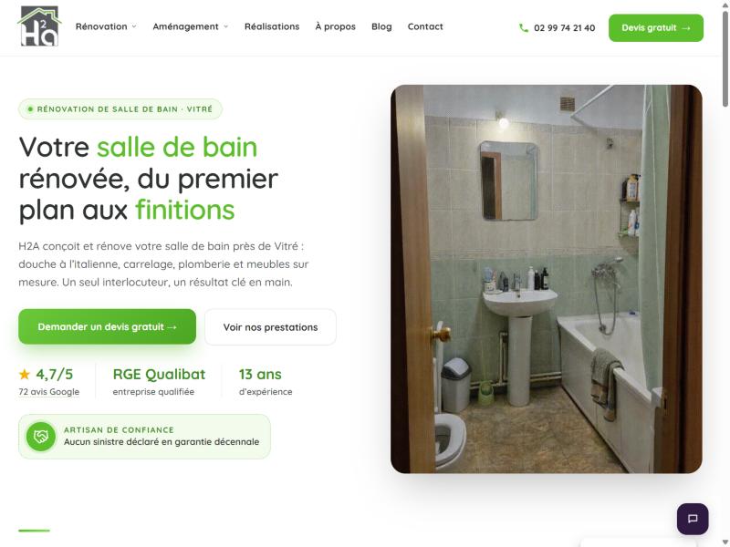 Aperçu du site H2A